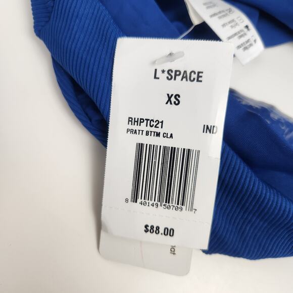 L*Space Pratt Bikini Bottom Size XS Indigo Blue NWT - Picture 3 of 4